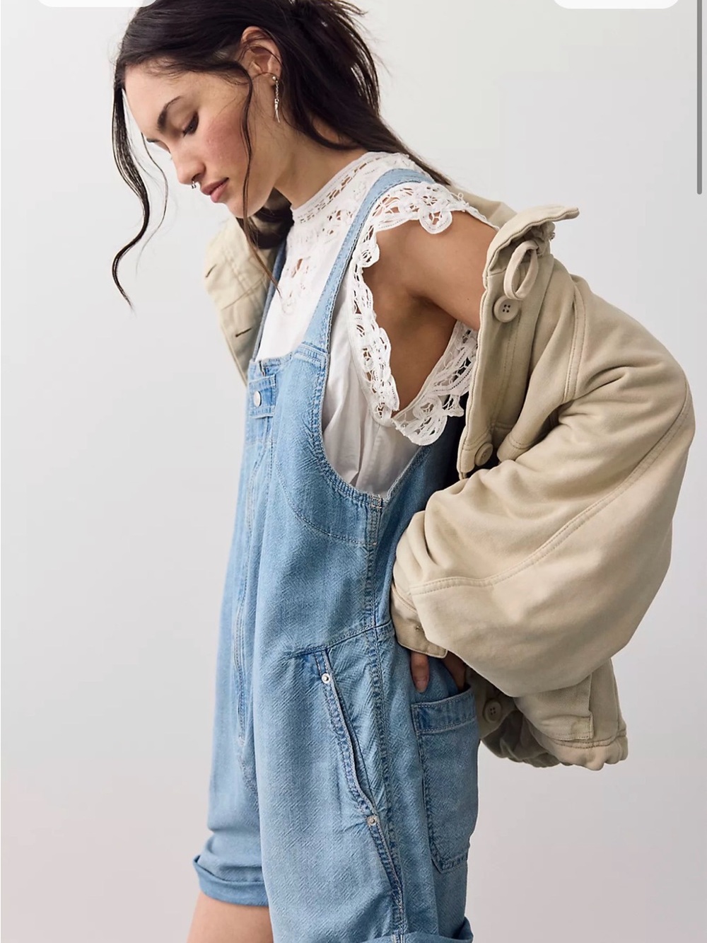 Free People Short Overalls